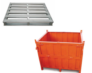 Steel pallet & circulation box